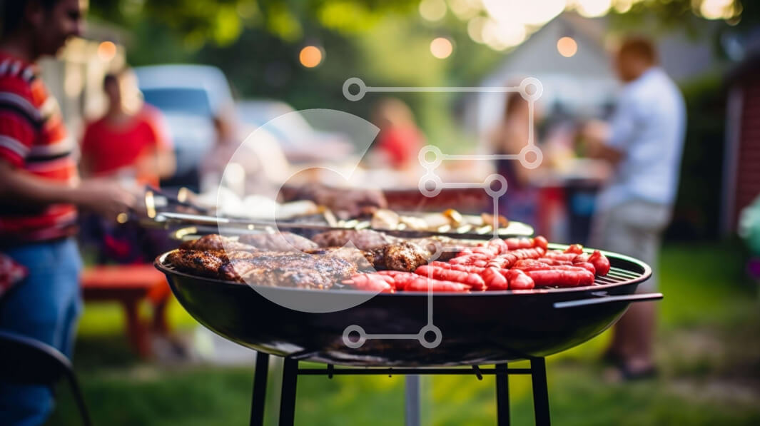 Σετ των 2 Intra Συλλεκτικό Ξύλινο Παζλ Plywood  4mm - Ομαδικό μπάρμπεκιου στην πίσω αυλή Σε Ξύλινο Κουτί - Διαστάσεις: 10x10 cm – 25 κομμάτια