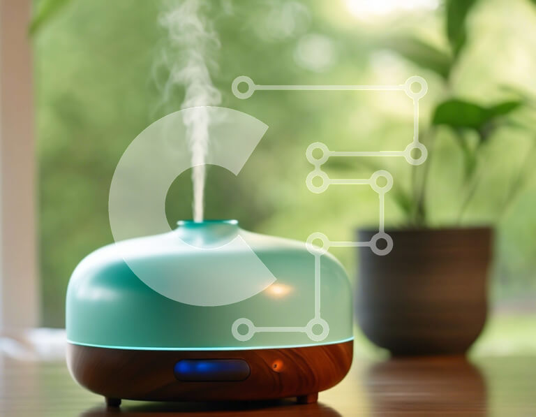 Intra Συλλεκτικό Ξύλινο Παζλ Plywood  4mm - Διαχύτης αρώματος σε ξύλινο τραπέζι με ατμό Σε Ξύλινο Κουτί - Διαστάσεις: 10x10 cm – 25 κομμάτια