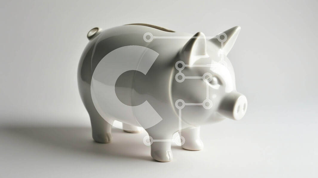 Intra Συλλεκτικό Ξύλινο Παζλ Plywood  4mm - Κουτί χρημάτων σε σχήμα λευκού χοίρου σε υπόλευκο φόντο Σε Ξύλινο Κουτί - Διαστάσεις: 10x10 cm – 25 κομμάτια