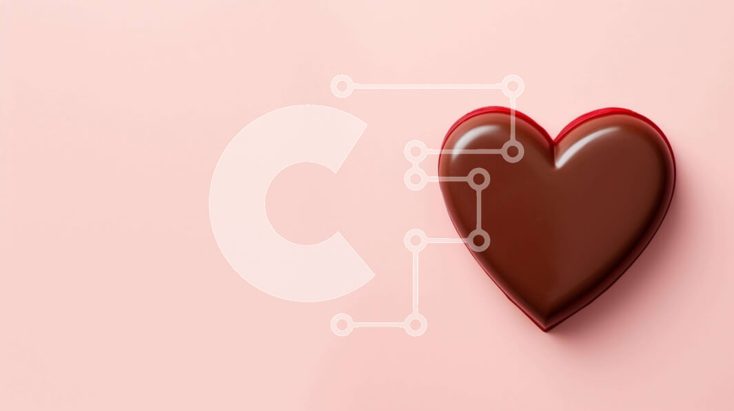 Intra Συλλεκτικό Ξύλινο Παζλ Plywood  4mm - Μπάρα σοκολάτας σε σχήμα καρδιάς σε υπόλευκο φόντο Σε Ξύλινο Κουτί - Διαστάσεις Puzzle: 10x10 cm – 25 κομμάτια