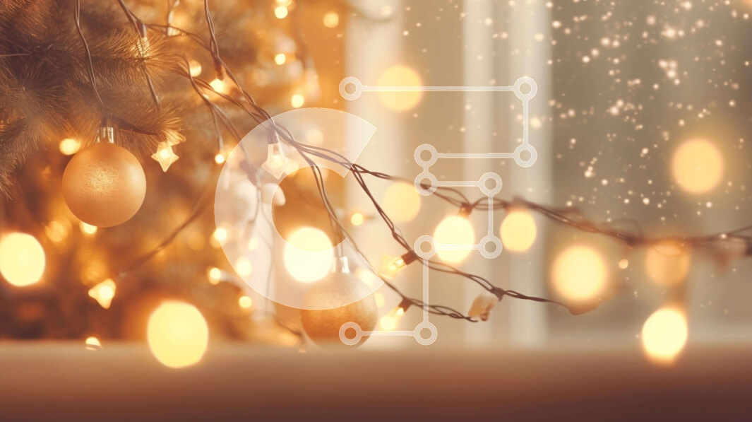 Intra Συλλεκτικό Ξύλινο Παζλ Plywood  4mm - Στολισμένο χριστουγεννιάτικο δέντρο με χρυσά φωτάκια και στολίδια Σε Ξύλινο Κουτί - Διαστάσεις: 10x10 cm – 25 κομμάτια