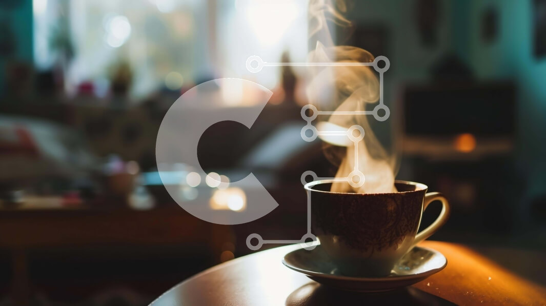 Intra Συλλεκτικό Ξύλινο Παζλ Plywood  4mm - Φλιτζάνι καφέ με ατμό σε ξύλινο τραπέζι στο σαλόνι Σε Ξύλινο Κουτί - Διαστάσεις Puzzle: 10x10 cm – 25 κομμάτια