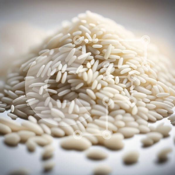 Σετ των 2 Intra Συλλεκτικό Ξύλινο Παζλ Plywood  4mm - Γκρο πλαν φωτογραφία κόκκων λευκού ρυζιού σε ουδέτερο φόντο Σε Ξύλινο Κουτί - Διαστάσεις: 10x10 cm – 25 κομμάτια