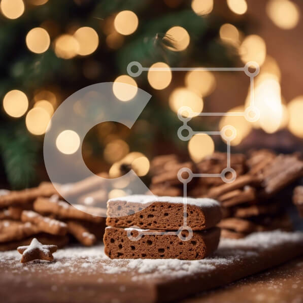 Σετ των 2 Intra Συλλεκτικό Ξύλινο Παζλ Plywood  4mm - Κέικ σοκολάτας με μπισκότα και καραμέλες σε ξύλινο ξύλο κοπής Σε Ξύλινο Κουτί - Διαστάσεις: 10x10 cm – 25 κομμάτια