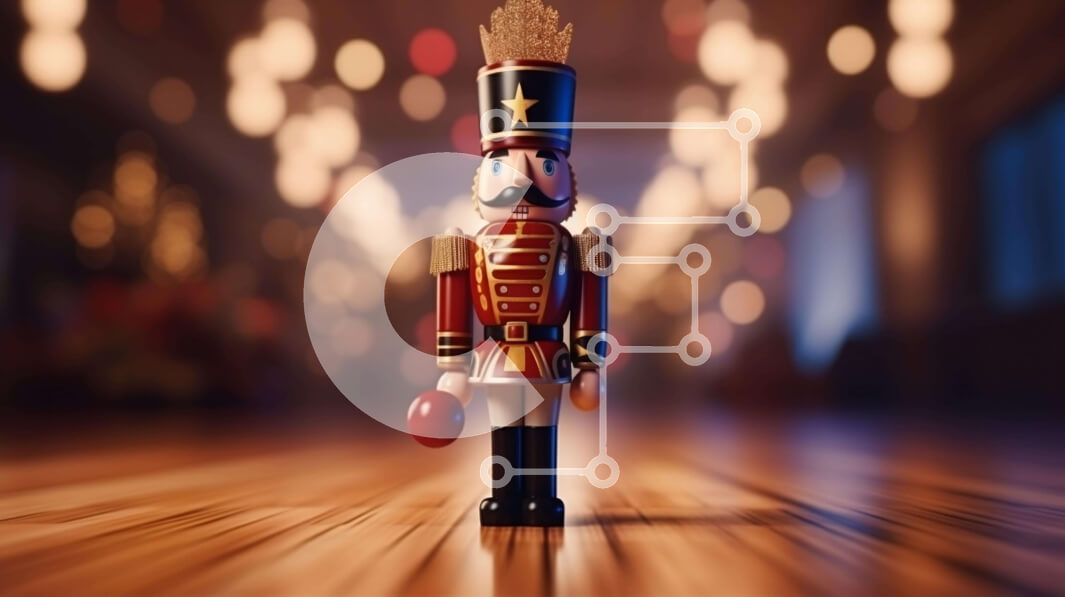 Intra Συλλεκτικό Ξύλινο Παζλ Plywood  4mm - Παιχνίδι Διακοσμητικό Καρυοθραύστη για τις γιορτές Σε Ξύλινο Κουτί - Διαστάσεις: 10x10 cm – 25 κομμάτια