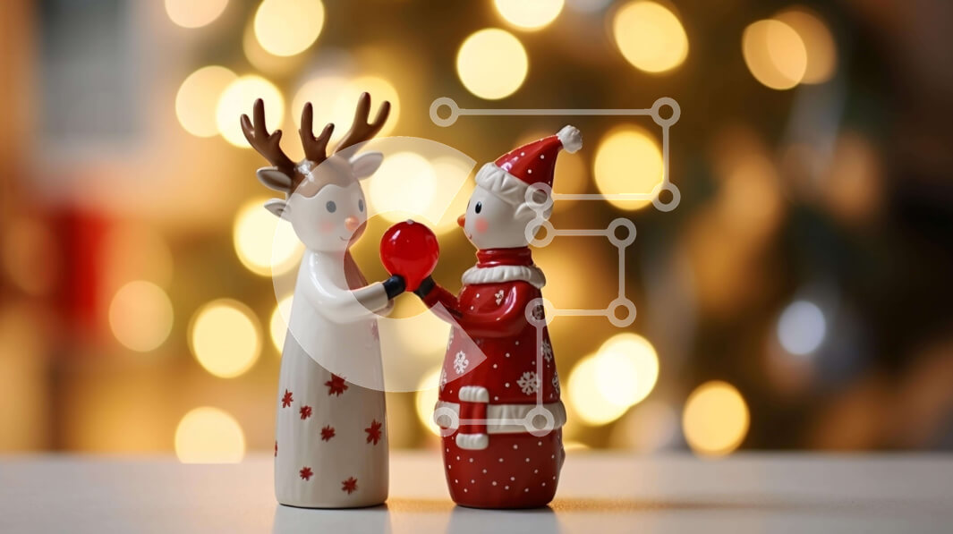 Intra Συλλεκτικό Ξύλινο Παζλ Plywood  4mm - Ειδώλια με κόκκινο μπαλόνι σε σχήμα καρδιάς Σε Ξύλινο Κουτί - Διαστάσεις Puzzle: 10x10 cm – 25 κομμάτια