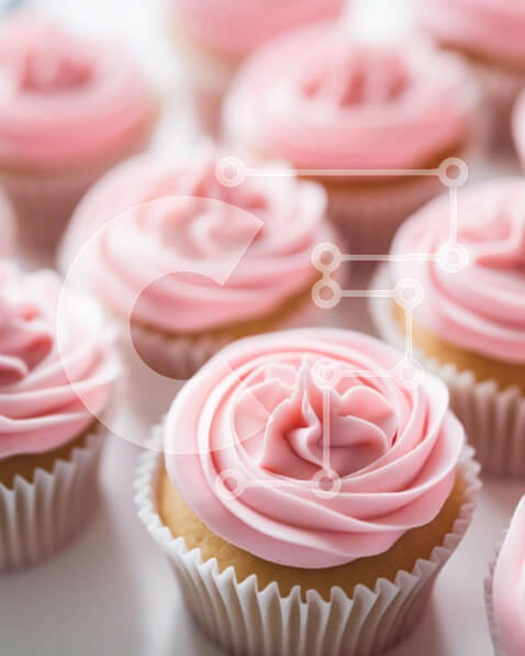 Σετ των 2 Intra Συλλεκτικό Ξύλινο Παζλ Plywood  4mm - Ποικιλία Pink Cupcakes με Μοναδικά Σχέδια και Frosting Σε Ξύλινο Κουτί - Διαστάσεις: 10x10 cm – 25 κομμάτια