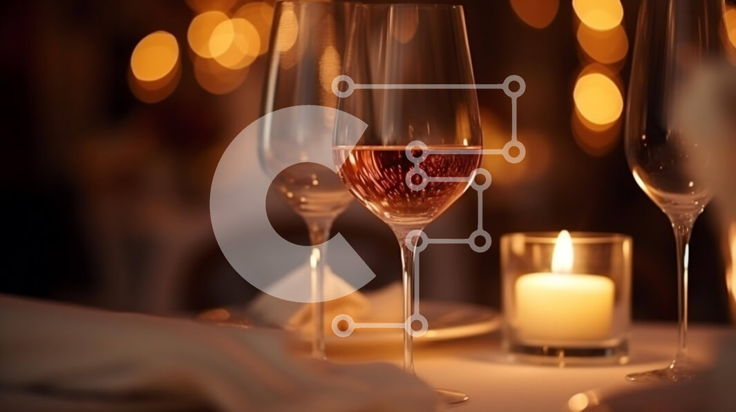 Σετ των 2 Intra Συλλεκτικό Ξύλινο Παζλ Plywood  4mm - Ρομαντικό δείπνο με ποτήρια κρασιού και κερί Σε Ξύλινο Κουτί - Διαστάσεις: 10x10 cm – 25 κομμάτια