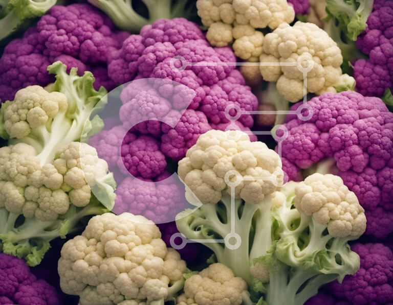 Σετ των 2 Intra Συλλεκτικό Ξύλινο Παζλ Plywood  4mm - Κοντινό πλάνο πολύχρωμα κουνουπίδια Σε Ξύλινο Κουτί - Διαστάσεις: 10x10 cm – 25 κομμάτια