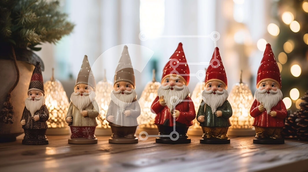 Intra Συλλεκτικό Ξύλινο Παζλ Plywood  4mm - Ομάδα ειδωλίων καλικάντζαρο σε ένα τραπέζι με κεριά Σε Ξύλινο Κουτί - Διαστάσεις Puzzle: 10x10 cm – 25 κομμάτια