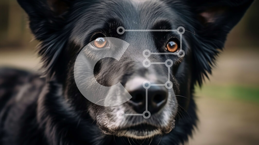 Intra Συλλεκτικό Ξύλινο Παζλ Plywood  4mm - Μαύρος σκύλος με καστανά μάτια και σοβαρή έκφραση Σε Ξύλινο Κουτί - Διαστάσεις: 10x10 cm – 25 κομμάτια