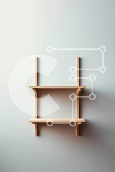 Intra Συλλεκτικό Ξύλινο Παζλ Plywood  4mm - Μινιμαλιστικό Ξύλινο Ράφι με Άδειο και Βιβλιοθήκη Σε Ξύλινο Κουτί - Διαστάσεις Puzzle: 10x10 cm – 25 κομμάτια