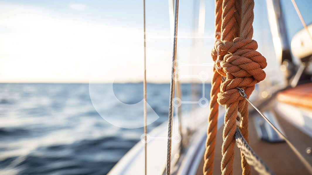 Intra Συλλεκτικό Ξύλινο Παζλ Plywood  4mm - Σχοινί που συνδέεται με το πανί ενός ναυτικού σε μια βάρκα Σε Ξύλινο Κουτί - Διαστάσεις Puzzle: 10x10 cm – 25 κομμάτια