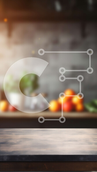 Intra Συλλεκτικό Ξύλινο Παζλ Plywood  4mm - Ξύλινο τραπέζι με λευκό μαρμάρινο πάγκο στην κουζίνα Σε Ξύλινο Κουτί - Διαστάσεις Puzzle: 10x10 cm – 25 κομμάτια