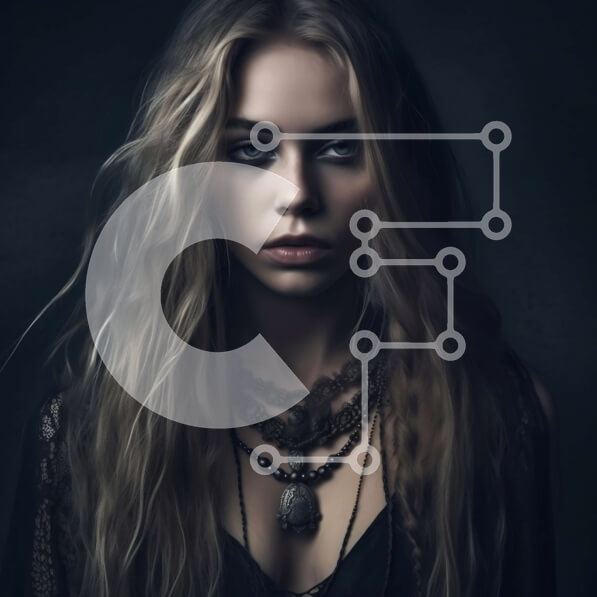 Σετ των 2 Intra Συλλεκτικό Ξύλινο Παζλ Plywood  4mm - Όμορφη ξανθιά γυναίκα με διαπεραστικά μπλε μάτια Σε Ξύλινο Κουτί - Διαστάσεις: 10x10 cm – 25 κομμάτια