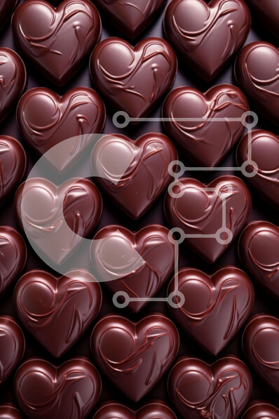 Σετ των 2 Intra Συλλεκτικό Ξύλινο Παζλ Plywood  4mm - Καραμέλες σοκολάτας σε σχήμα καρδιάς για ειδικές περιστάσεις Σε Ξύλινο Κουτί - Διαστάσεις: 10x10 cm – 25 κομμάτια