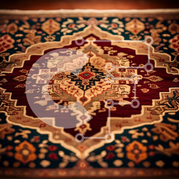 Intra Συλλεκτικό Ξύλινο Παζλ Plywood  4mm - Κομψό φλοράλ χαλί σε ξύλινο πάτωμα για ένα άνετο εσωτερικό Σε Ξύλινο Κουτί - Διαστάσεις Puzzle: 10x10 cm – 25 κομμάτια