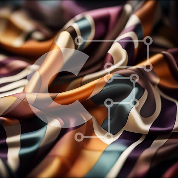 Σετ των 2 Intra Συλλεκτικό Ξύλινο Παζλ Plywood  4mm - Πολυτελής και εκλεπτυσμένη κινηματογράφηση σε πρώτο πλάνο από πολύχρωμο ριγέ ύφασμα Σε Ξύλινο Κουτί - Διαστάσεις: 10x10 cm – 25 κομμάτια