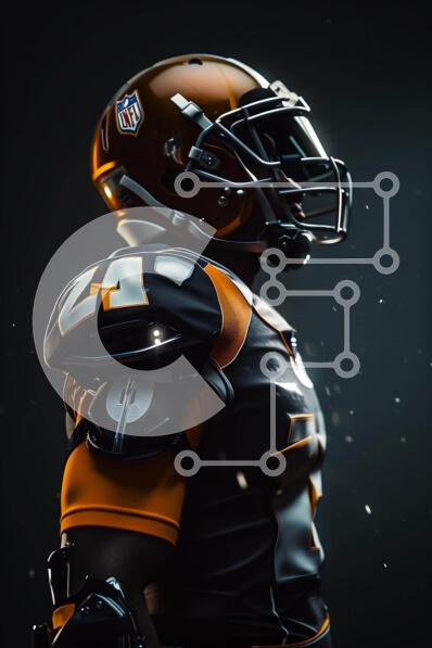 Intra Συλλεκτικό Ξύλινο Παζλ Plywood  4mm - Ποδοσφαιριστής με πορτοκαλί και μαύρη στολή Σε Ξύλινο Κουτί - Διαστάσεις Puzzle: 10x10 cm – 25 κομμάτια