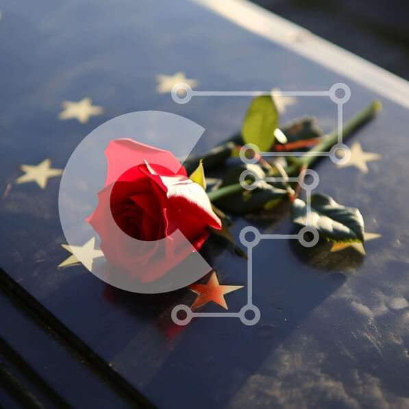 Intra Συλλεκτικό Ξύλινο Παζλ Plywood  4mm - Κόκκινο τριαντάφυλλο σε μαύρο κασετίνα με αστέρια Σε Ξύλινο Κουτί - Διαστάσεις: 10x10 cm – 25 κομμάτια