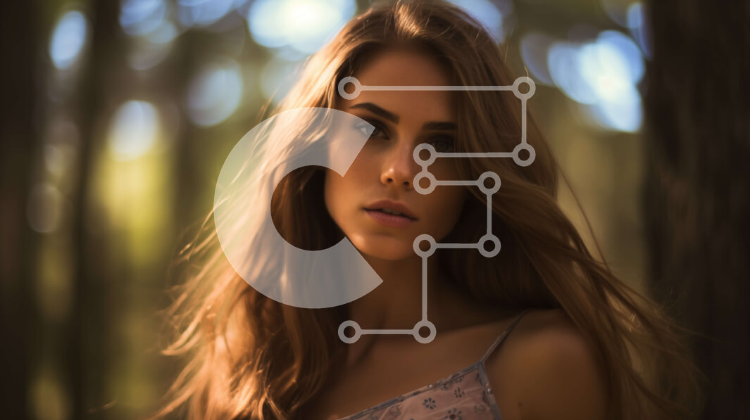 Intra Συλλεκτικό Ξύλινο Παζλ Plywood  4mm - Εκπληκτική γυναίκα με φόρεμα έξω από τους ώμους στη φύση Σε Ξύλινο Κουτί - Διαστάσεις Puzzle: 10x10 cm – 25 κομμάτια