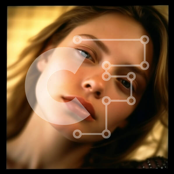 Σετ των 2 Intra Συλλεκτικό Ξύλινο Παζλ Plywood  4mm - Γαλήνιο πορτρέτο μιας νεαρής γυναίκας με μακριά ξανθά μαλλιά και μπλε μάτια Σε Ξύλινο Κουτί - Διαστάσεις: 10x10 cm – 25 κομμάτια