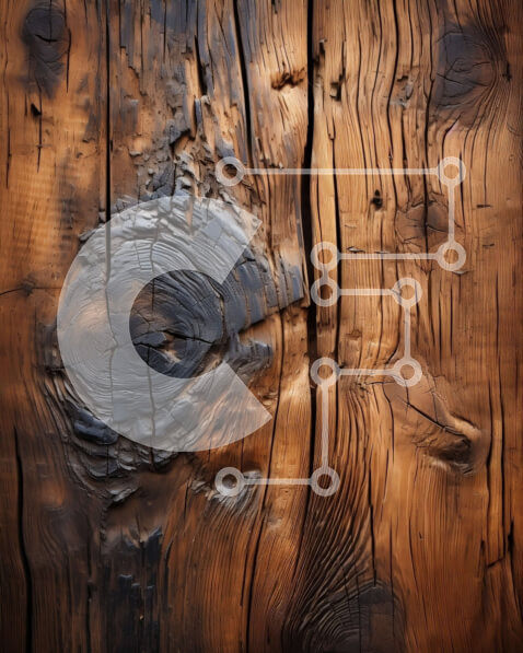 Intra Συλλεκτικό Ξύλινο Παζλ Plywood  4mm - Όμορφη υφή ξεπερασμένης ξύλινης σανίδας με ρωγμές και ξεφλουδισμένο χρώμα Σε Ξύλινο Κουτί - Διαστάσεις Puzzle: 10x10 cm – 25 κομμάτια