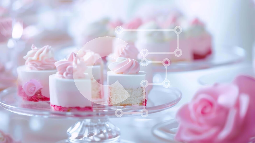 Σετ των 2 Intra Συλλεκτικό Ξύλινο Παζλ Plywood  4mm - Κομψό επιδόρπιο τραπέζι με cupcakes, μπισκότα και μακαρόν Σε Ξύλινο Κουτί - Διαστάσεις: 10x10 cm – 25 κομμάτια