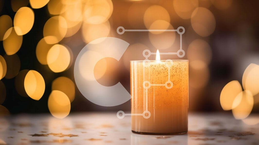 Intra Συλλεκτικό Ξύλινο Παζλ Plywood  4mm - Κερί Bokeh σε φωτισμένο φόντο Σε Ξύλινο Κουτί - Διαστάσεις Puzzle: 10x10 cm – 25 κομμάτια