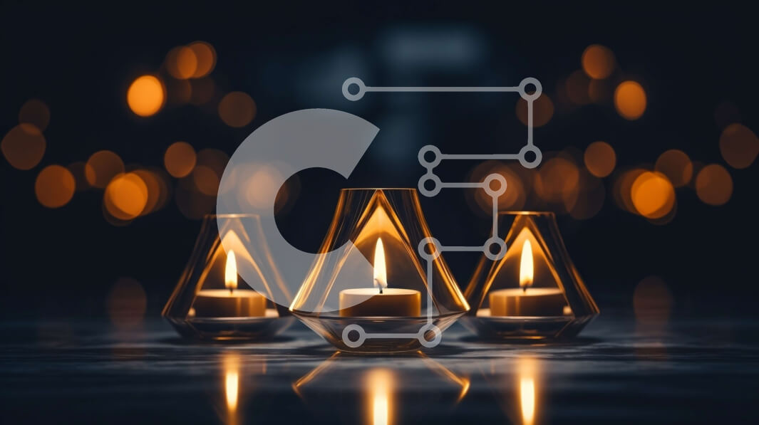 Intra Συλλεκτικό Ξύλινο Παζλ Plywood  4mm - Μυστηριώδη κεριά σε σκοτεινό φόντο Σε Ξύλινο Κουτί - Διαστάσεις Puzzle: 10x10 cm – 25 κομμάτια