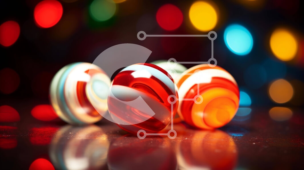 Intra Συλλεκτικό Ξύλινο Παζλ Plywood  4mm - Πολύχρωμα παιχνίδια με μπάλα σε φωτισμένο φόντο Σε Ξύλινο Κουτί - Διαστάσεις Puzzle: 10x10 cm – 25 κομμάτια