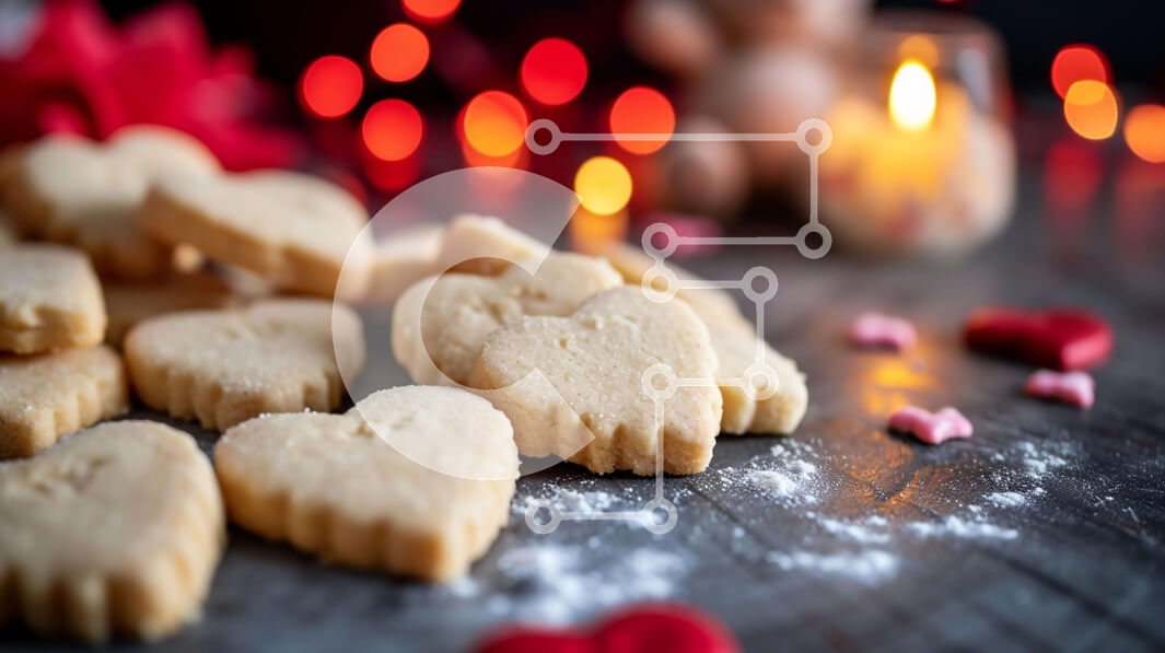 Σετ των 2 Intra Συλλεκτικό Ξύλινο Παζλ Plywood  4mm - Μπισκότα για την ημέρα του Αγίου Βαλεντίνου σε σχήμα καρδιάς σε ξύλινο τραπέζι Σε Ξύλινο Κουτί - Διαστάσεις: 10x10 cm – 25 κομμάτια