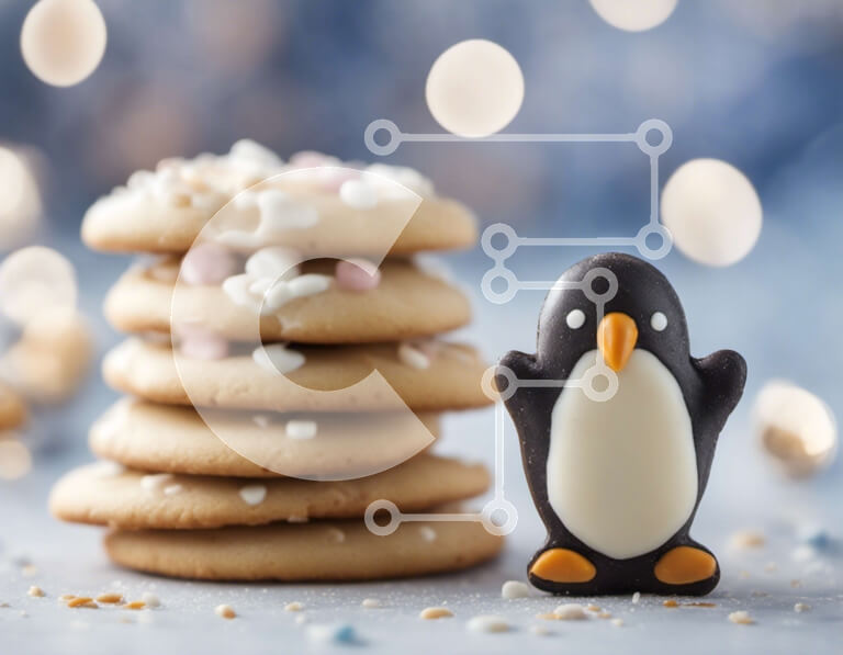 Intra Συλλεκτικό Ξύλινο Παζλ Plywood  4mm - Παιχνίδι πιγκουίνος με στοίβες μπισκότων Σε Ξύλινο Κουτί - Διαστάσεις: 10x10 cm – 25 κομμάτια