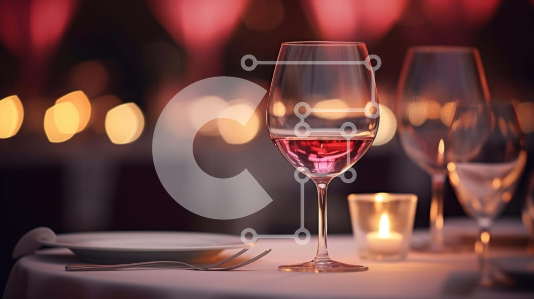 Σετ των 2 Intra Συλλεκτικό Ξύλινο Παζλ Plywood  4mm - Τραπεζαρία εστιατορίου με ποτήρια κρασιού και φως κεριών Σε Ξύλινο Κουτί - Διαστάσεις: 10x10 cm – 25 κομμάτια