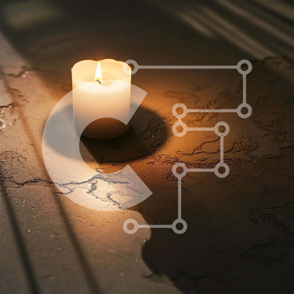 Intra Συλλεκτικό Ξύλινο Παζλ Plywood  4mm - Λαμπερό κερί και αφηρημένος χάρτης Σε Ξύλινο Κουτί - Διαστάσεις Puzzle: 10x10 cm – 25 κομμάτια