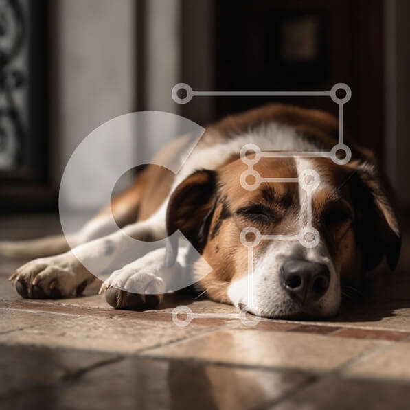 Intra Συλλεκτικό Ξύλινο Παζλ Plywood  4mm - Αξιολάτρευτο καφέ και λευκό σκυλί που στηρίζεται μπροστά από ένα παράθυρο Σε Ξύλινο Κουτί - Διαστάσεις: 10x10 cm – 25 κομμάτια