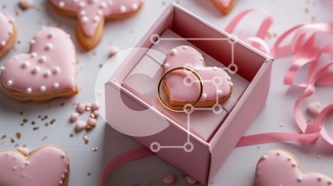 Intra Συλλεκτικό Ξύλινο Παζλ Plywood  4mm - Κουτί μπισκότων σε σχήμα καρδιάς με δαχτυλίδι αρραβώνων Σε Ξύλινο Κουτί - Διαστάσεις: 10x10 cm – 25 κομμάτια