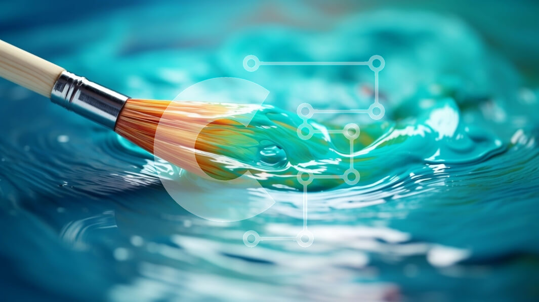 Intra Συλλεκτικό Ξύλινο Παζλ Plywood  4mm - Μπλε πινέλο βυθισμένο σε υγρό Σε Ξύλινο Κουτί - Διαστάσεις Puzzle: 10x10 cm – 25 κομμάτια