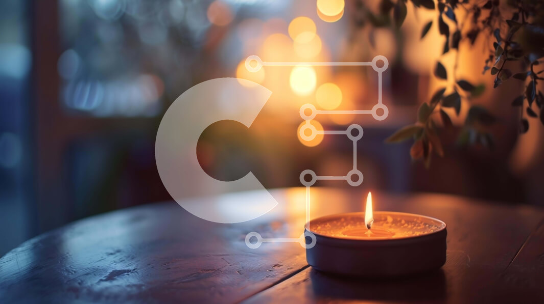 Intra Συλλεκτικό Ξύλινο Παζλ Plywood  4mm - Κερί και φυτά σε ξύλινο τραπέζι Σε Ξύλινο Κουτί - Διαστάσεις: 10x10 cm – 25 κομμάτια