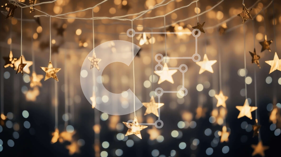 Intra Συλλεκτικό Ξύλινο Παζλ Plywood  4mm - Διακοσμήσεις Gold Star για εορταστικές γιορτές Σε Ξύλινο Κουτί - Διαστάσεις Puzzle: 10x10 cm – 25 κομμάτια