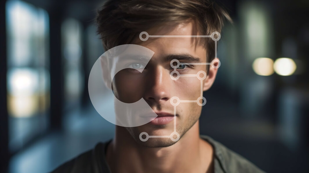 Intra Συλλεκτικό Ξύλινο Παζλ Plywood  4mm - Σοβαρό πορτρέτο νεαρού άνδρα σε αμυδρά φωτισμένο διάδρομο Σε Ξύλινο Κουτί - Διαστάσεις Puzzle: 10x10 cm – 25 κομμάτια