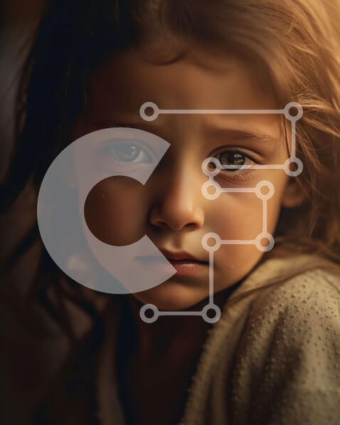 Intra Συλλεκτικό Ξύλινο Παζλ Plywood  4mm - Λυπημένο νεαρό κορίτσι που κοιτάζει μακριά στην απόσταση Σε Ξύλινο Κουτί - Διαστάσεις Puzzle: 10x10 cm – 25 κομμάτια