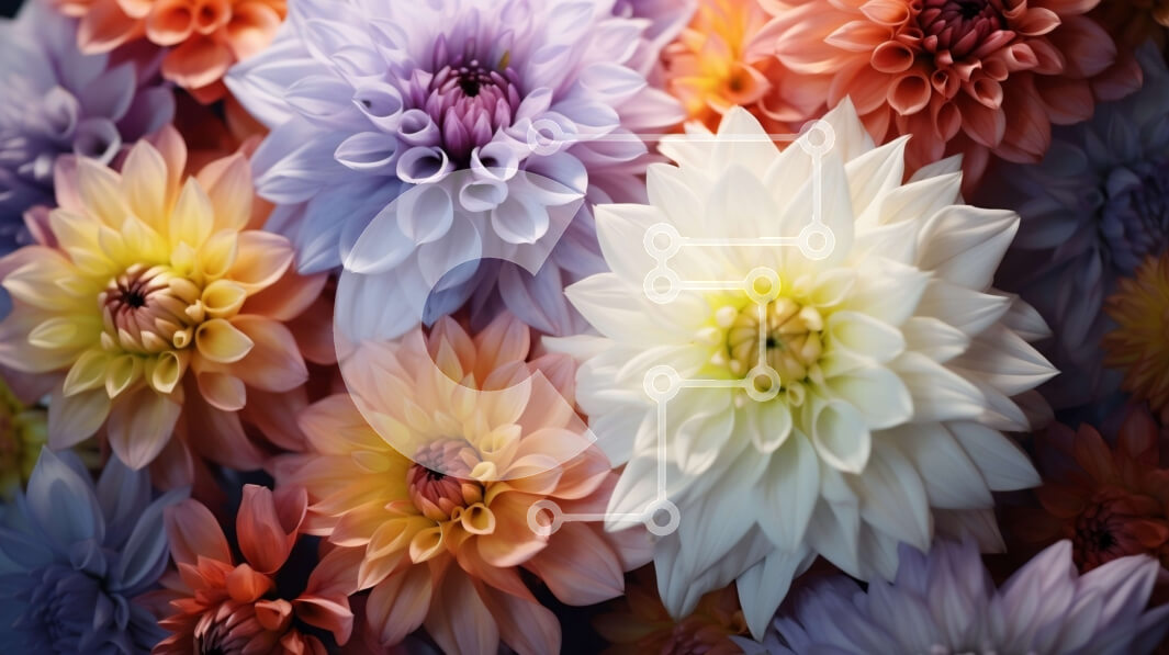 Intra Συλλεκτικό Ξύλινο Παζλ Plywood  4mm - Κοντινό πλάνο πολύχρωμα ανθισμένα λουλούδια σε ένα βάζο Σε Ξύλινο Κουτί - Διαστάσεις: 10x10 cm – 25 κομμάτια