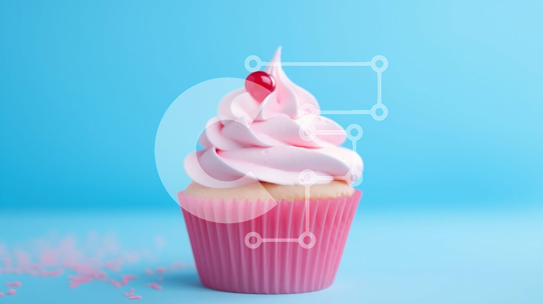 Σετ των 2 Intra Συλλεκτικό Ξύλινο Παζλ Plywood  4mm - Λαχταριστό ροζ cupcake με λευκό παγωμένο και κόκκινο κεράσι Σε Ξύλινο Κουτί - Διαστάσεις: 10x10 cm – 25 κομμάτια