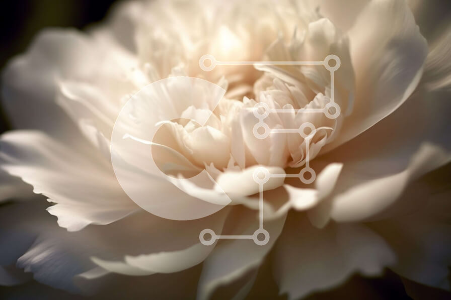 Intra Συλλεκτικό Ξύλινο Παζλ Plywood  4mm - Μαλακό και ονειρικό κοντινό πλάνο ενός λευκού λουλουδιού Σε Ξύλινο Κουτί - Διαστάσεις: 10x10 cm – 25 κομμάτια