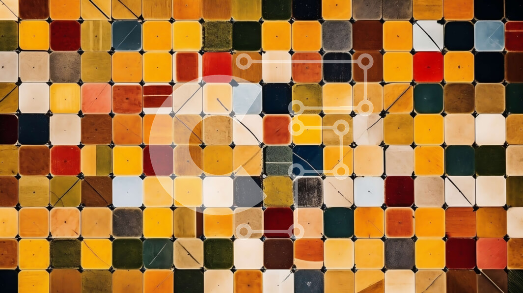 Intra Συλλεκτικό Ξύλινο Παζλ Plywood  4mm - Καφέ και μπεζ μωσαϊκό υφή Σε Ξύλινο Κουτί - Διαστάσεις Puzzle: 10x10 cm – 25 κομμάτια