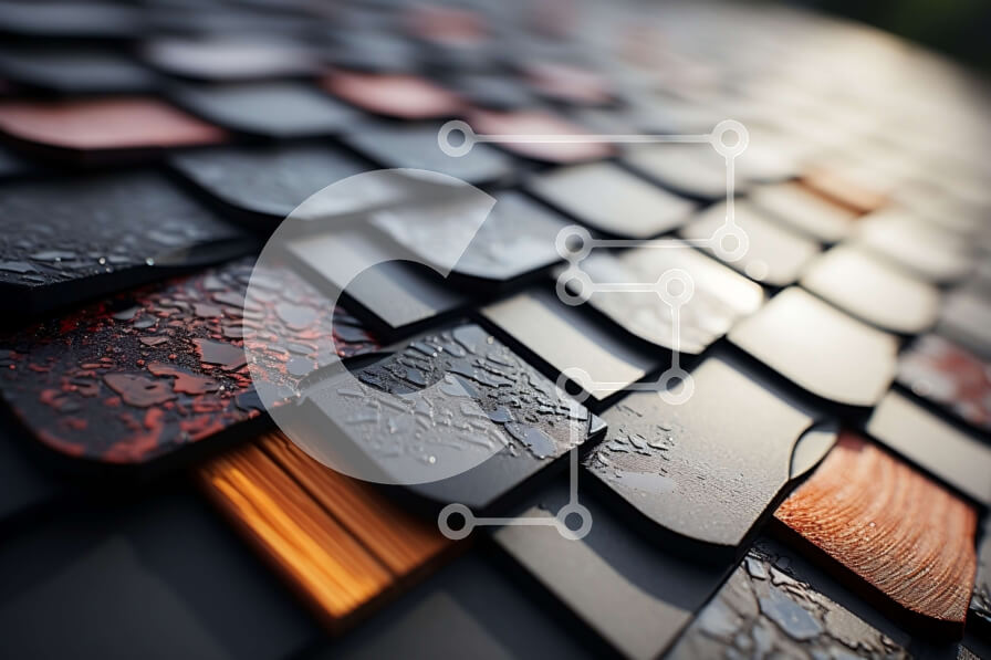 Intra Συλλεκτικό Ξύλινο Παζλ Plywood  4mm - Παλιά και ξεπερασμένα έρπητα ζωστήρα στέγης από κοντά Σε Ξύλινο Κουτί - Διαστάσεις Puzzle: 10x10 cm – 25 κομμάτια