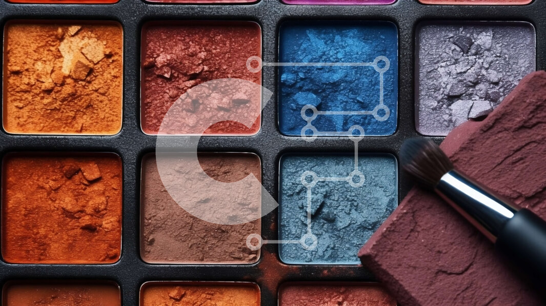 Intra Συλλεκτικό Ξύλινο Παζλ Plywood  4mm - Όμορφη παλέτα μακιγιάζ με ποικιλία χρωμάτων για σκιές ματιών Σε Ξύλινο Κουτί - Διαστάσεις Puzzle: 10x10 cm – 25 κομμάτια