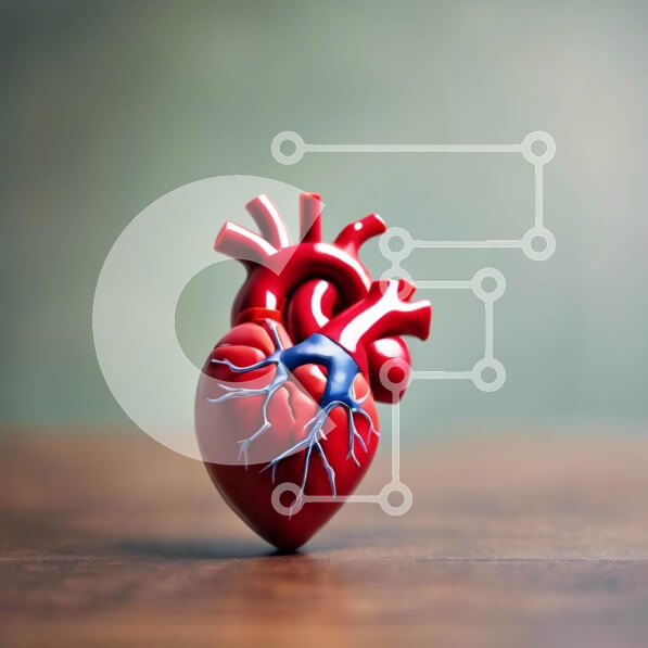 Intra Συλλεκτικό Ξύλινο Παζλ Plywood  4mm - Κόκκινη καρδιά μοντέλο σε τραπέζι βελανιδιάς Σε Ξύλινο Κουτί - Διαστάσεις Puzzle: 10x10 cm – 25 κομμάτια