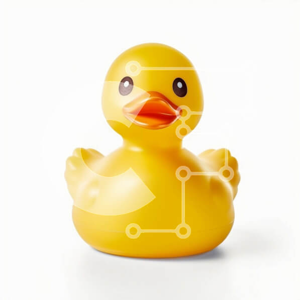 Intra Συλλεκτικό Ξύλινο Παζλ Plywood  4mm - Χαριτωμένη εικόνα μιας κίτρινης λαστιχένιας πάπιας σε λευκό φόντο Σε Ξύλινο Κουτί - Διαστάσεις: 10x10 cm – 25 κομμάτια